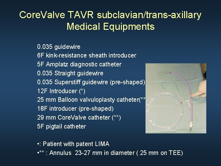 Core. Valve TAVR subclavian/trans-axillary Medical Equipments 0. 035 guidewire 6 F kink-resistance sheath introducer