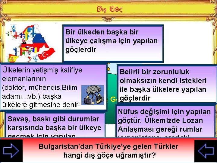 Bir ülkeden başka bir İşçi Göçü ülkeye çalışma için yapılan göçlerdir B Ülkelerin yetişmiş