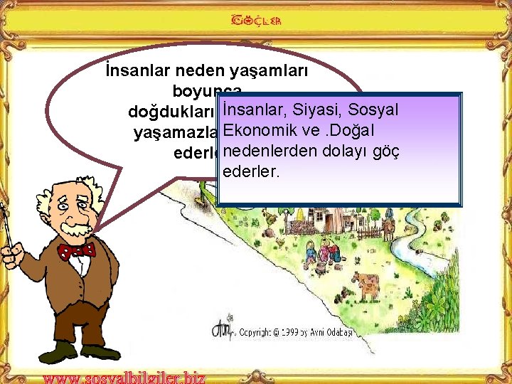 İnsanlar neden yaşamları boyunca İnsanlar, Siyasi, Sosyal doğdukları yerlerde Ekonomik yaşamazlarda göç ve. Doğal