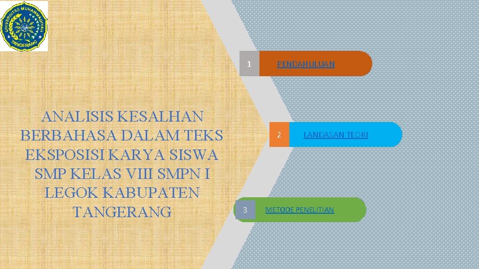 1 ANALISIS KESALHAN BERBAHASA DALAM TEKS EKSPOSISI KARYA SISWA SMP KELAS VIII SMPN I