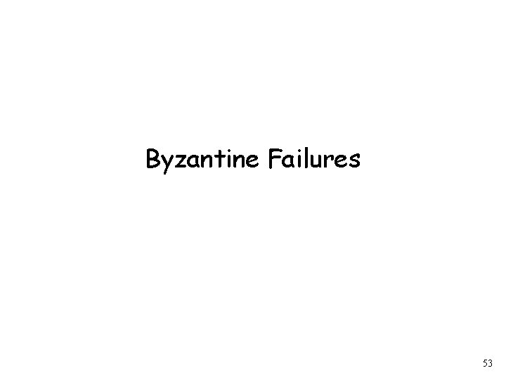 Byzantine Failures 53 