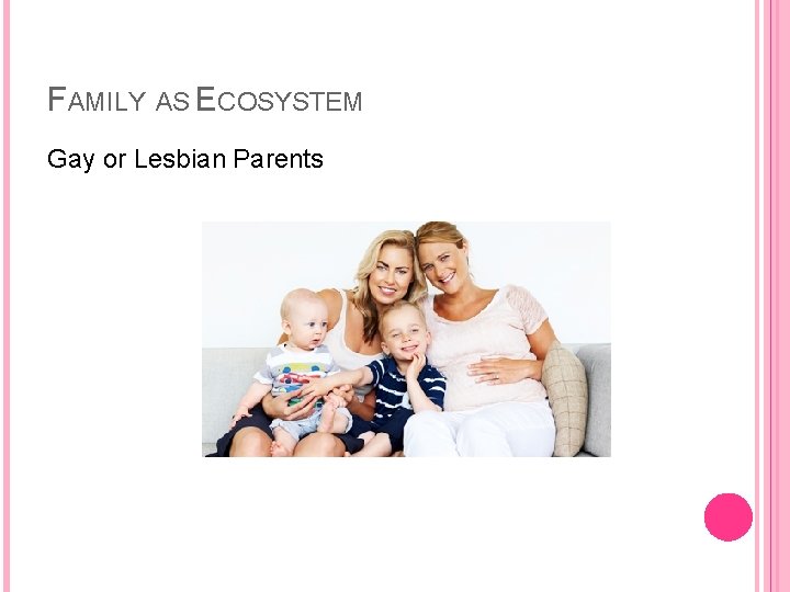 FAMILY AS ECOSYSTEM Gay or Lesbian Parents 