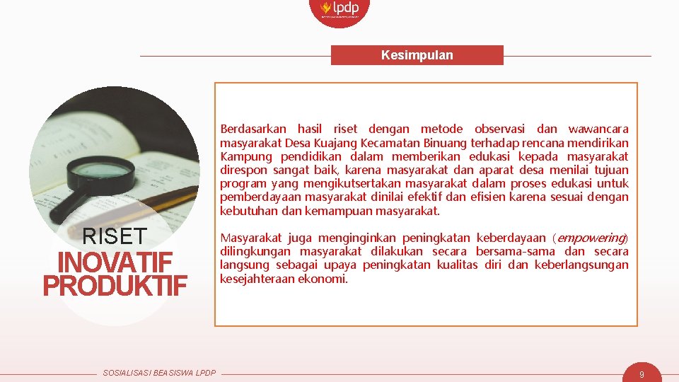 Kampung Pendidikan Dalam Pemberdayaan Partisipasi Masyarakat Desa Yang