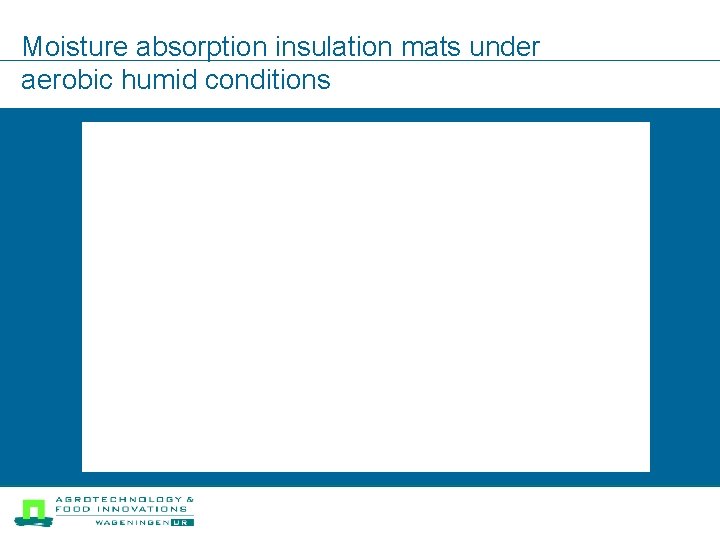 Moisture absorption insulation mats under aerobic humid conditions 