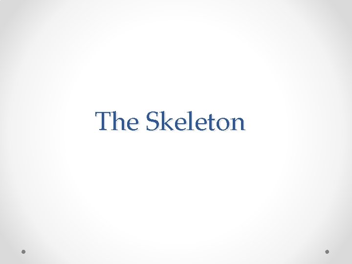 The Skeleton 