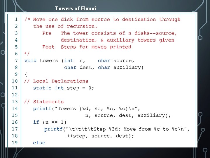 Towers of Hanoi Computer Science: A Structured Programming Approach Using C 15 