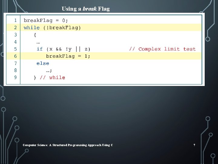 Using a break Flag Computer Science: A Structured Programming Approach Using C 7 