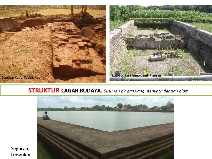 Struktur Candi Kayen, Pati Struktur Parit kuno Candi Plaosan STRUKTUR CAGAR BUDAYA. Susunan binaan