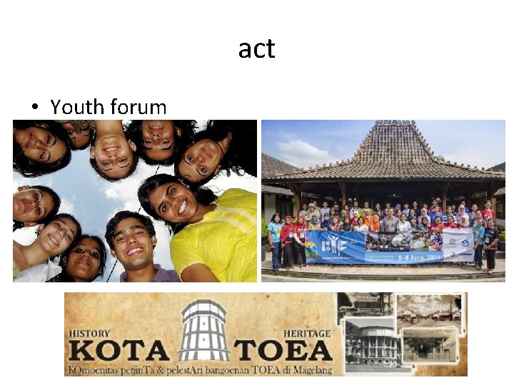 act • Youth forum 