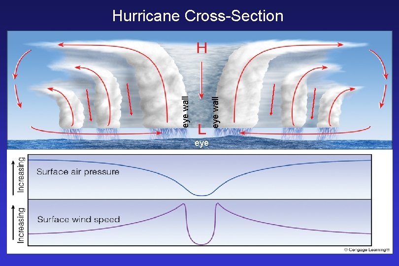 eye wall Hurricane Cross-Section eye 