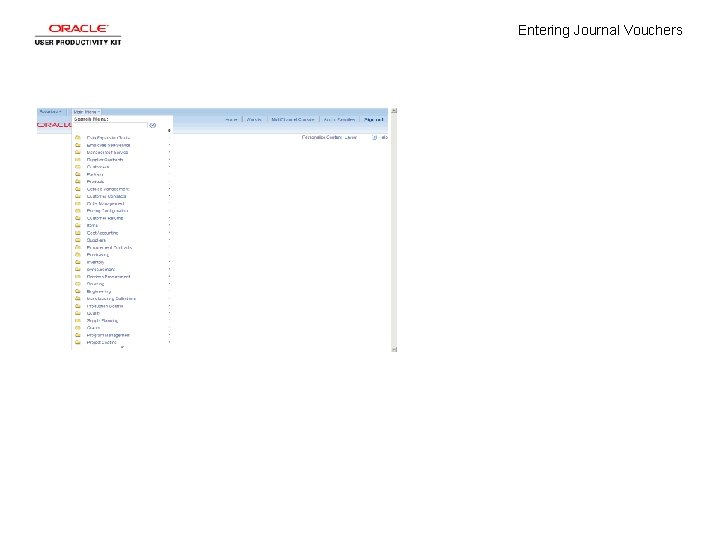 Entering Journal Vouchers 