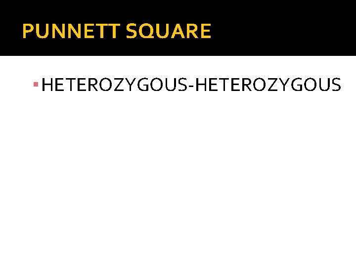PUNNETT SQUARE ▪ HETEROZYGOUS-HETEROZYGOUS 