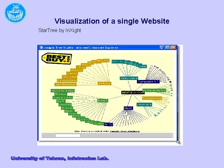 Visualization of a single Website Star. Tree by In. Xight 