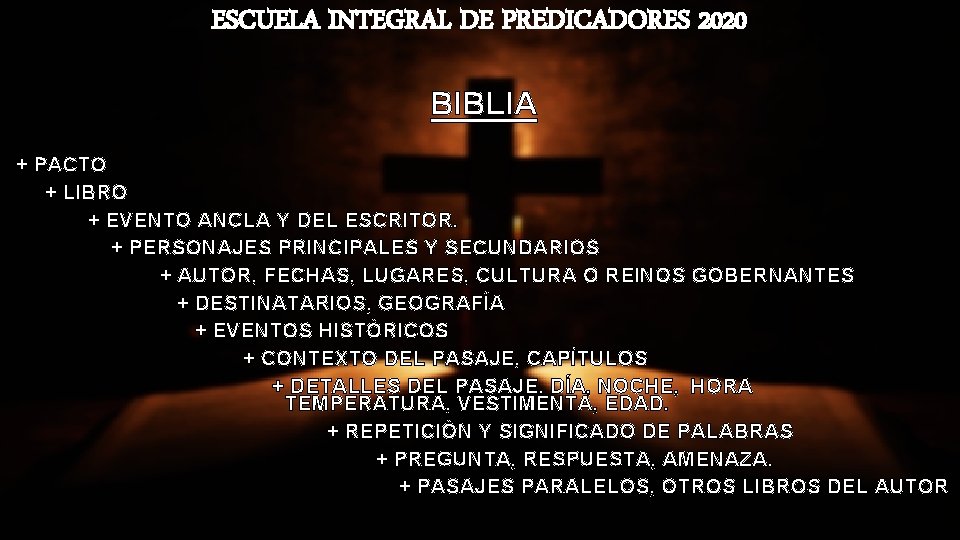 ESCUELA INTEGRAL DE PREDICADORES 2020 BIBLIA + PACTO + LIBRO + EVENTO ANCLA Y