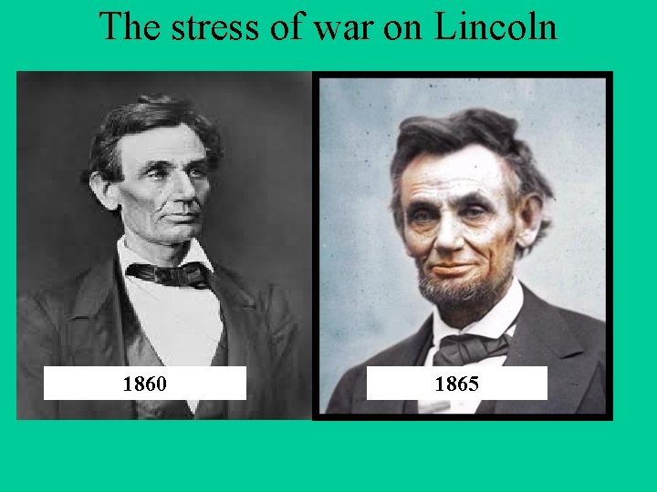 The stress of war on Lincoln 1860 1865 