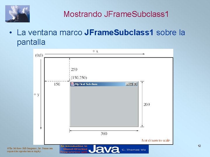 Mostrando JFrame. Subclass 1 • La ventana marco JFrame. Subclass 1 sobre la pantalla Mostrando JFrame. Subclass 1 • La ventana marco JFrame. Subclass 1 sobre la pantalla