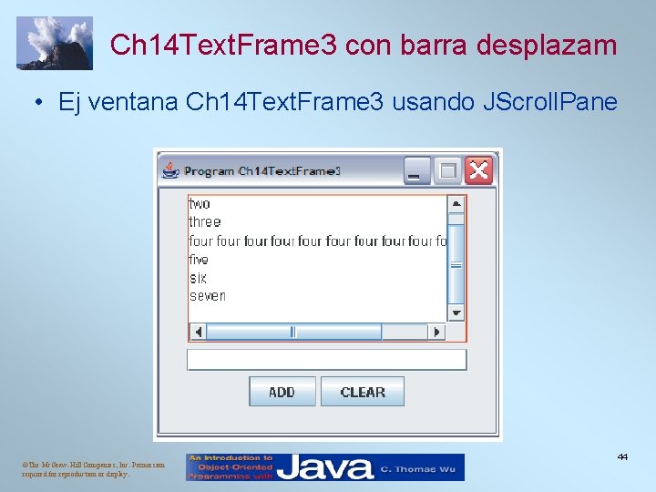 Ch 14 Text. Frame 3 con barra desplazam • Ej ventana Ch 14 Text. Ch 14 Text. Frame 3 con barra desplazam • Ej ventana Ch 14 Text.