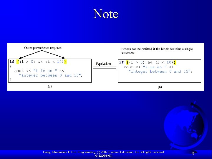 Note Liang, Introduction to C++ Programming, (c) 2007 Pearson Education, Inc. All rights reserved.