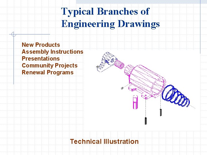 Typical Branches of Engineering Drawings New Products Assembly Instructions Presentations Community Projects Renewal Programs