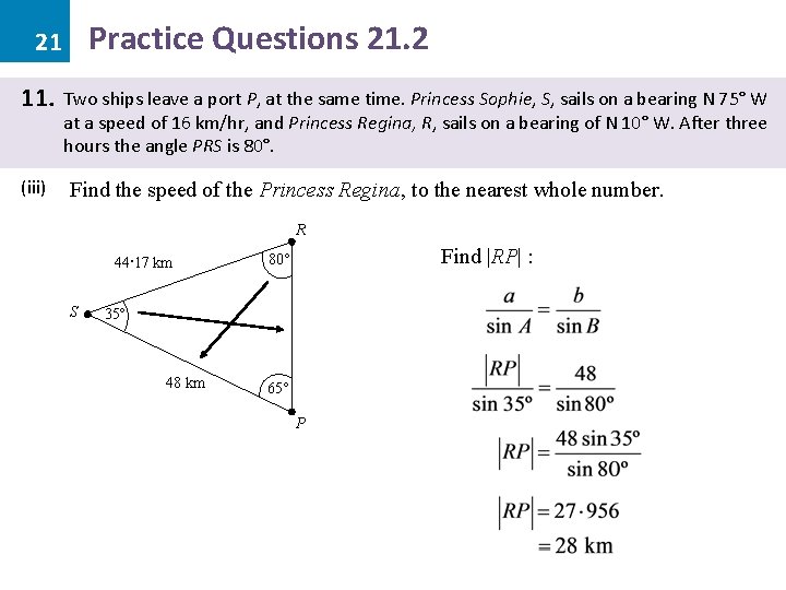 Chapter Trigonometry Ii Solutions Practice Questions 21 2