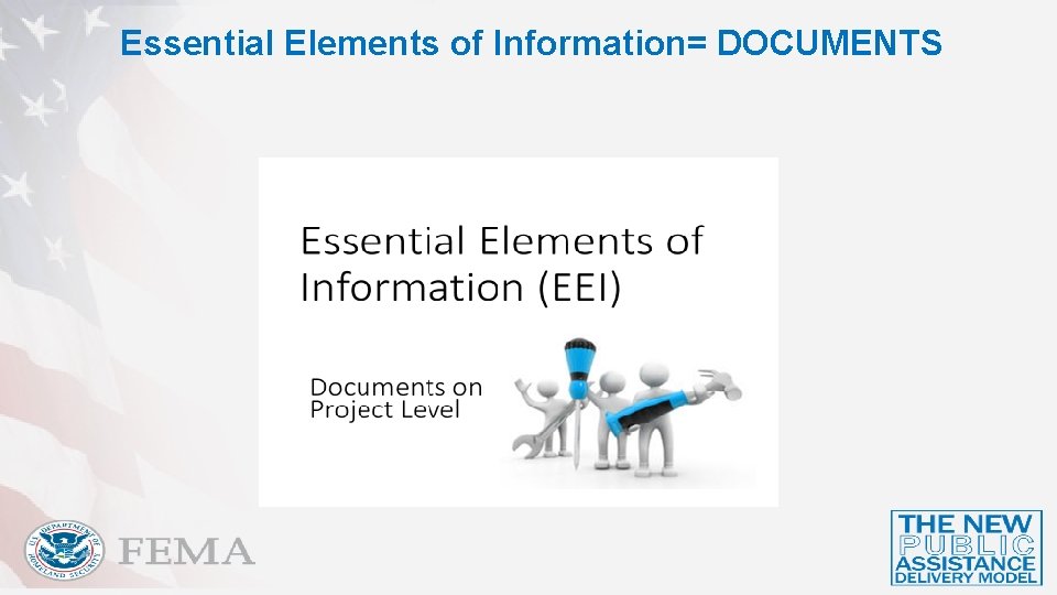 Essential Elements of Information= DOCUMENTS 