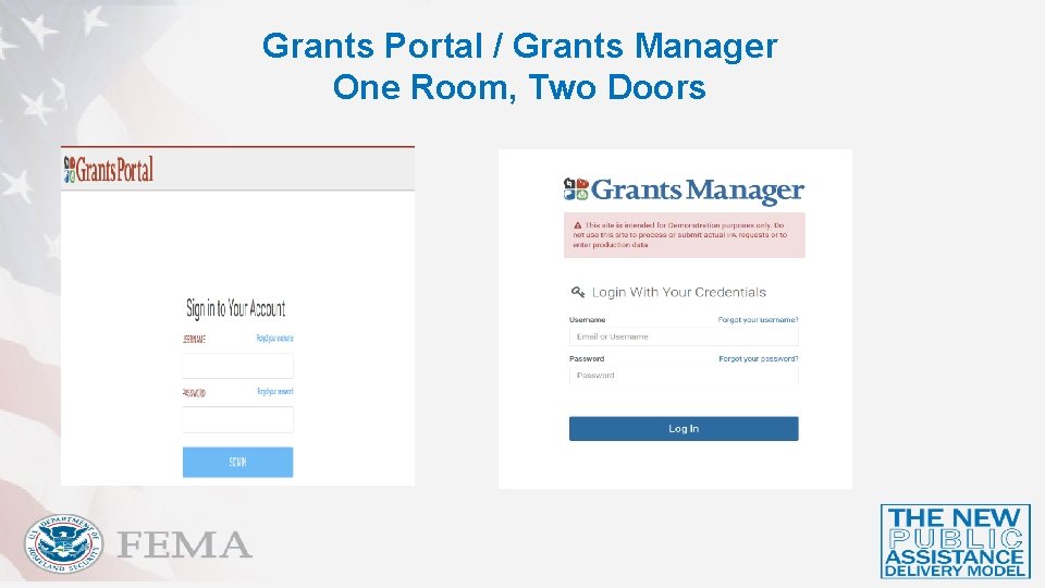 Grants Portal / Grants Manager One Room, Two Doors 