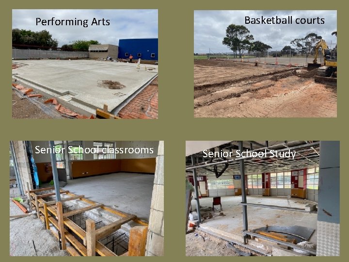 Performing Arts Senior School classrooms Basketball courts Senior School Study 