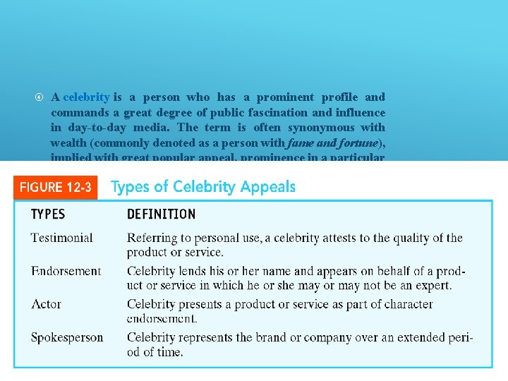 A celebrity is a person who has a prominent profile and commands a