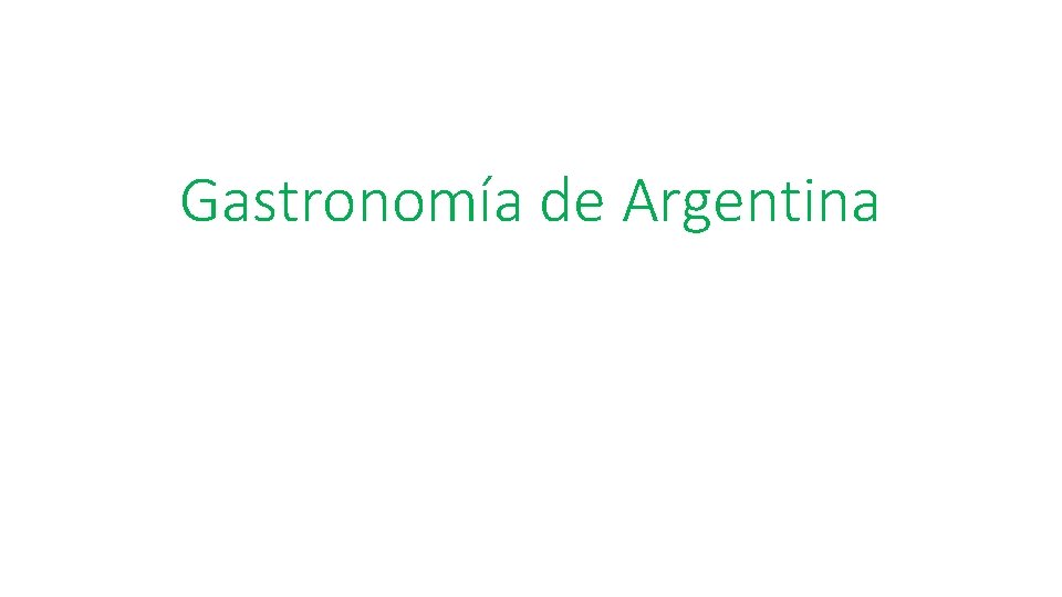 Gastronomía de Argentina 