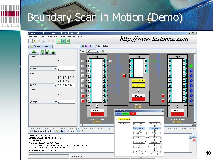Boundary Scan in Motion (Demo) http: //www. testonica. com 40 