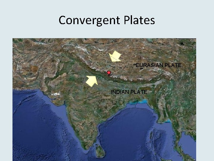 Convergent Plates EURASIAN PLATE INDIAN PLATE 