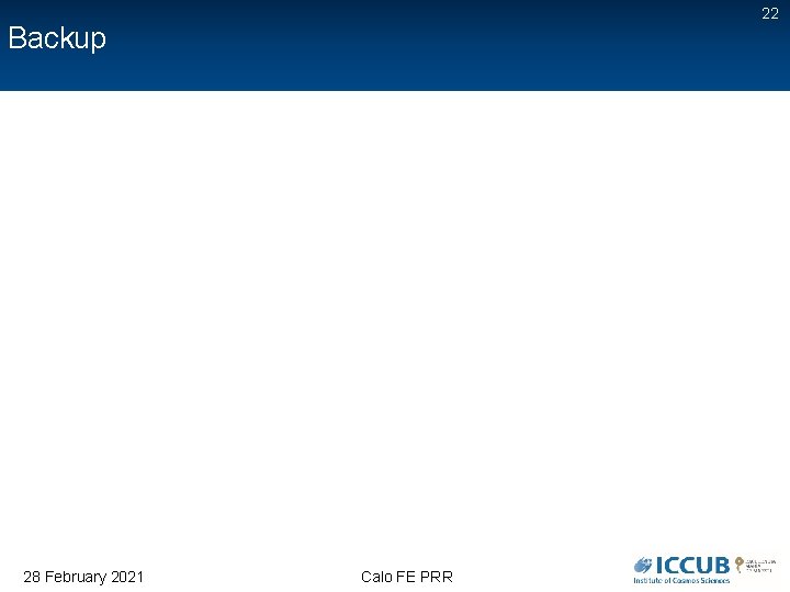 22 Backup 28 February 2021 Calo FE PRR 