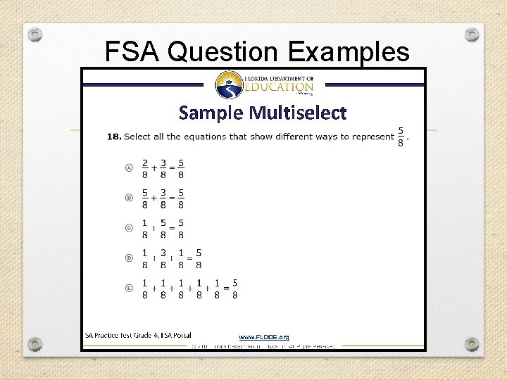 FSA Question Examples 