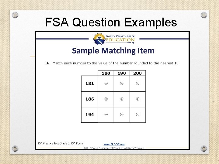 FSA Question Examples 