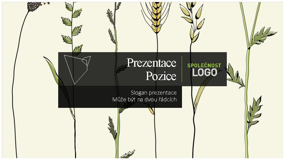 Prezentace Pozice Slogan prezentace Může být na dvou řádcích 