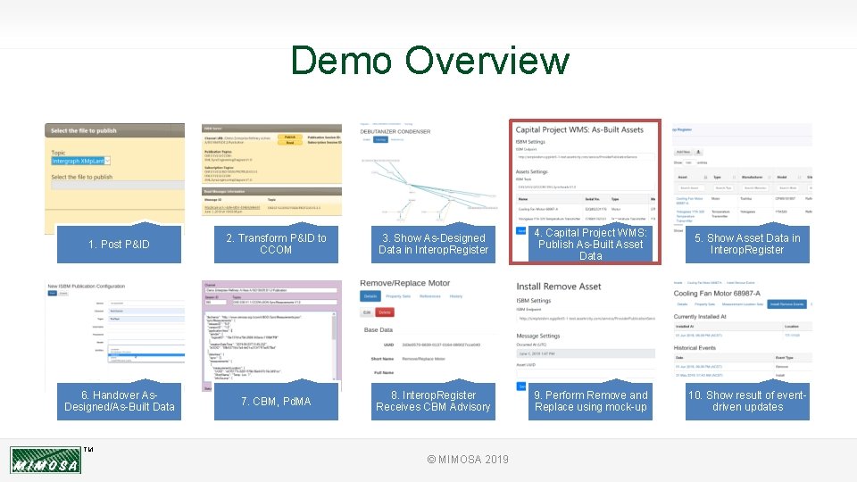 Demo Overview 1. Post P&ID 2. Transform P&ID to CCOM 3. Show As-Designed Data