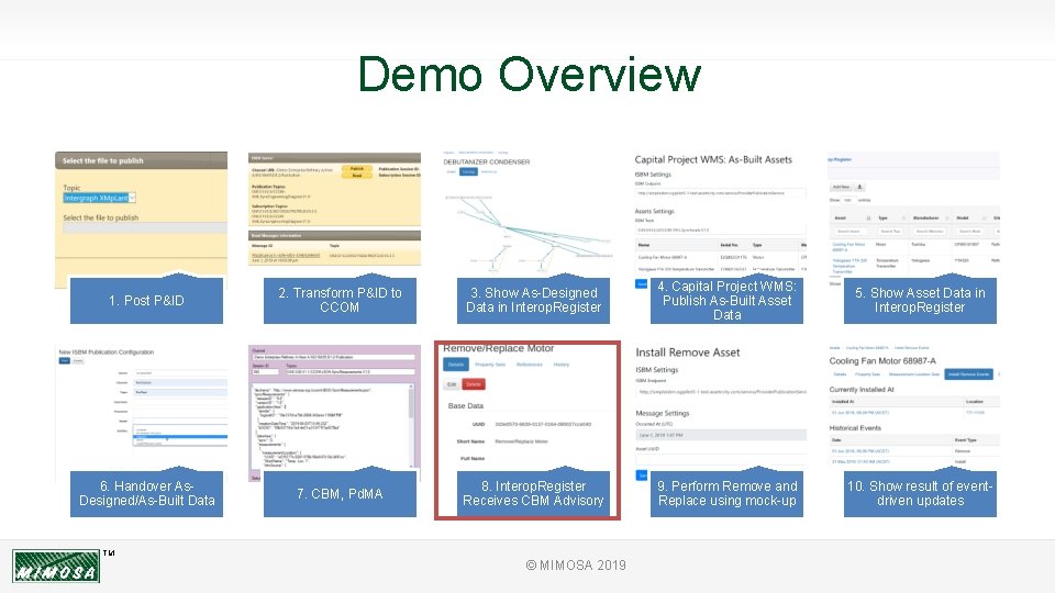 Demo Overview 1. Post P&ID 2. Transform P&ID to CCOM 3. Show As-Designed Data