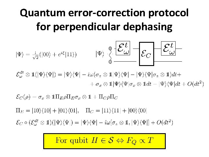 Quantum error-correction protocol for perpendicular dephasing 