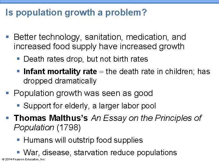 Is population growth a problem? § Better technology, sanitation, medication, and increased food supply Is population growth a problem? § Better technology, sanitation, medication, and increased food supply