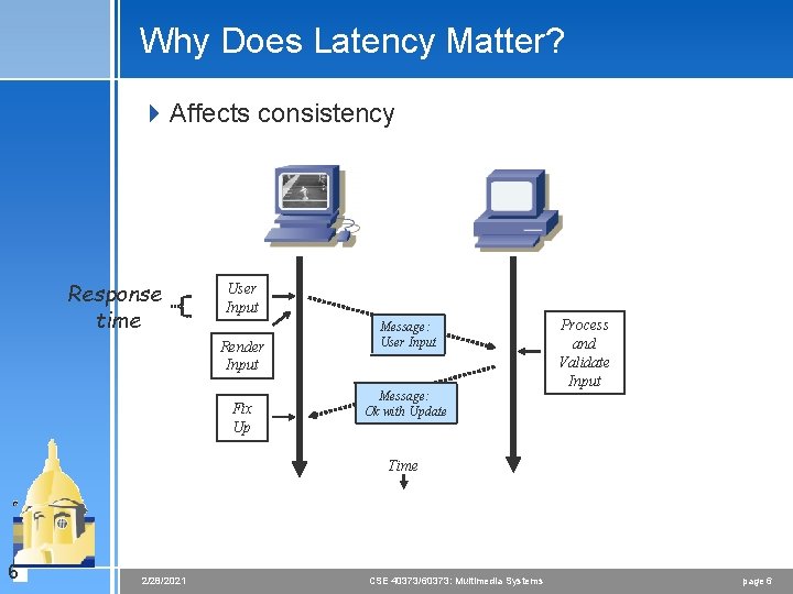 Why Does Latency Matter? 4 Affects consistency Response time User Input Render Input Fix