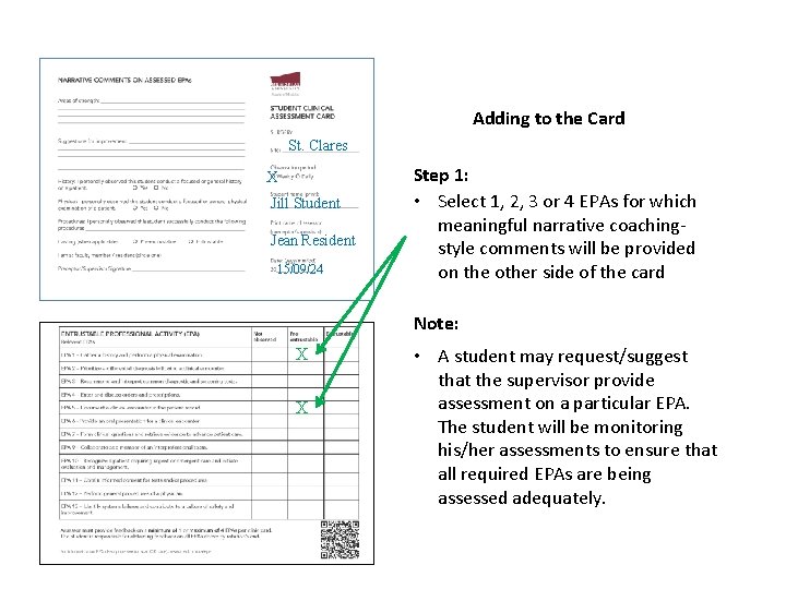 Adding to the Card St. Clares X Jill Student Jean Resident 15/09/24 Step 1: