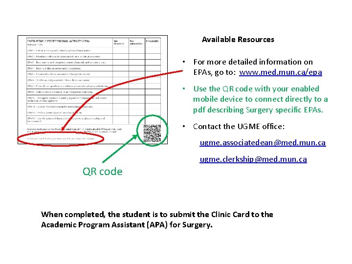 Available Resources • For more detailed information on EPAs, go to: www. med. mun.