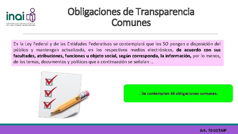 Obligaciones de Transparencia Comunes En la Ley Federal y de las Entidades Federativas se