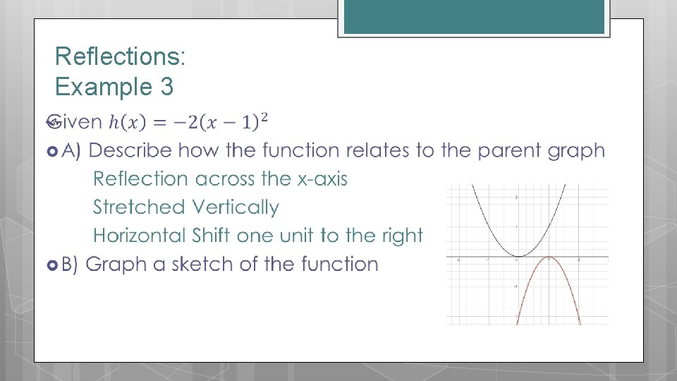 Reflections: Example 3 