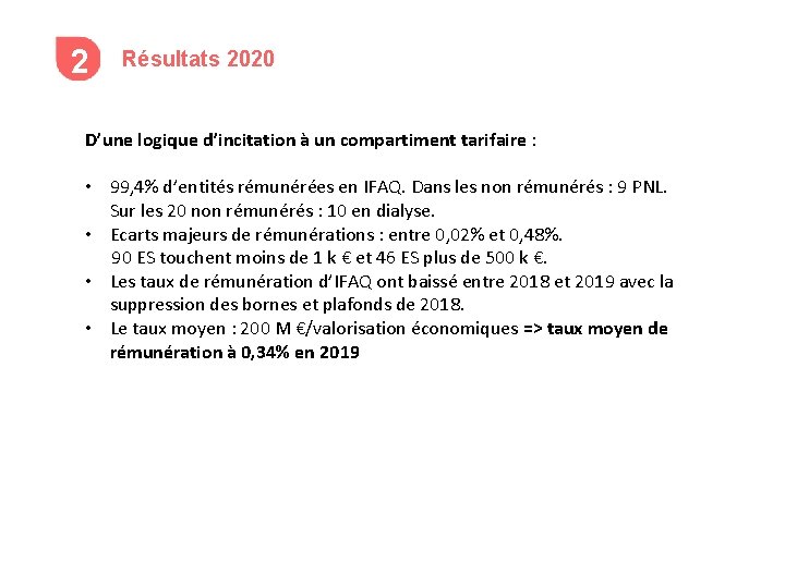 2 Résultats 2020 D’une logique d’incitation à un compartiment tarifaire : • 99, 4% 2 Résultats 2020 D’une logique d’incitation à un compartiment tarifaire : • 99, 4%