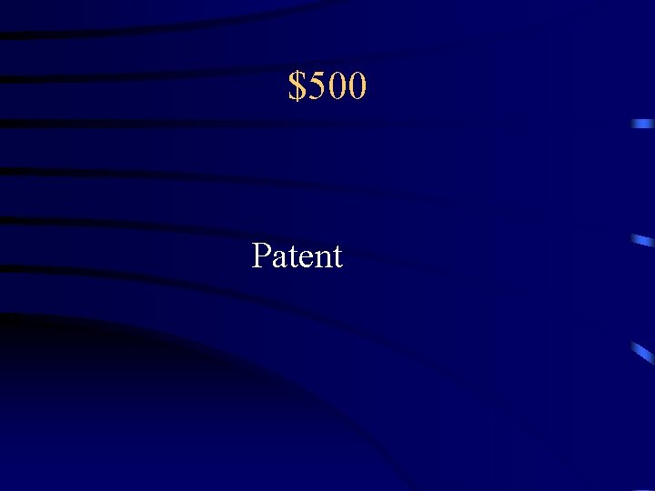 $500 Patent 