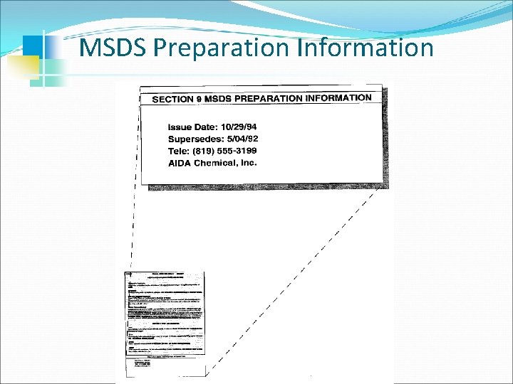 MSDS Preparation Information 