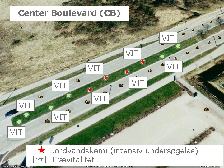 Center Boulevard (CB) VIT VIT VIT Jordvandskemi (intensiv undersøgelse) Trævitalitet 