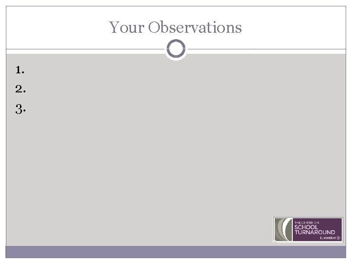 Your Observations 1. 2. 3. 