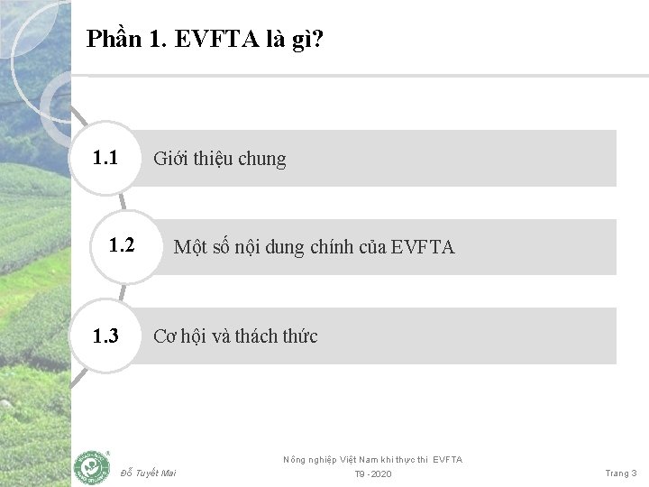  Phần 1. EVFTA là gì? 1. 1 Giới thiệu chung 1. 2 1.